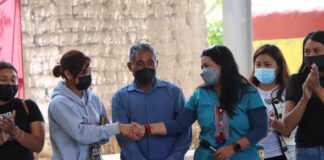 Irene Olea pone en marcha obra en el tradicional barrio de Santo Tomás de Izúcar de Matamoros