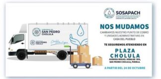 Se mudará SOSAPACH de sede en San Pedro Cholula