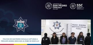Policías de San Pedro Cholula capturan a presunta banda de robos de vehículos