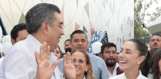 Puebla quedó en buenas manos con Céspedes, afirma Claudia Sheinbaum