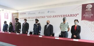 El gobernador Céspedes, preside ceremonia de la Marcha de la Lealtad en Puebla