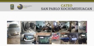 En Xochimehuacan la FGE aseguró un vehículo robado y autopartes