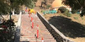 Encuentran vestigios arqueológicos en escalinata de El Pocito en la Pirámide de Cholula