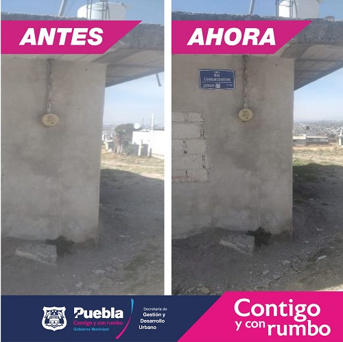 INSTALA AYUNTAMIENTO DE PUEBLA MÁS DE 2.6 MIL NUEVAS PLACAS DE NOMENCLATURA 3