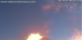 Nueva explosión del volcán Popocatépetl en la madrugada