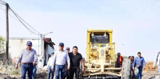 Edmundo Tlatehui supervisa distintas obras en San Andrés Cholula