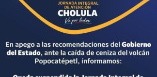 Suspendidas actividades al aire libre en Las Cholulas y Cuautlancingo
