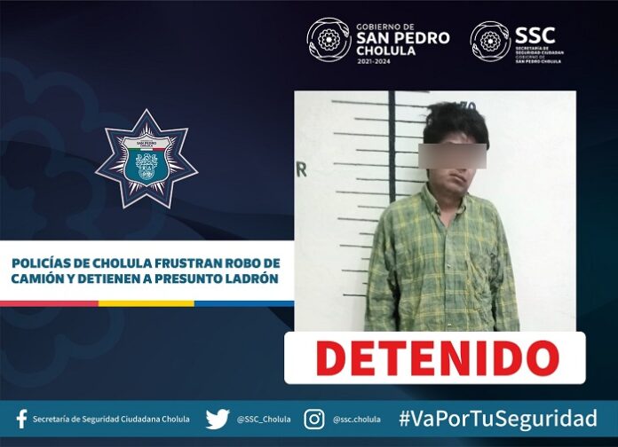 ladron detenido cholula 1