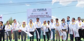 Inicia gobierno de Sergio Salomón rehabilitación de la carretera Puebla-Amozoc-Tepeaca: SEGOB