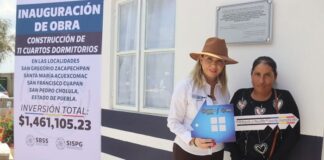 Reafirma Paola Angon compromiso con las familias vulnerables, con la entrega de cuartos adicionales