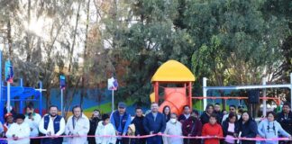 Ayuntamiento de Puebla rehabilita parque de Galaxia Castillotla