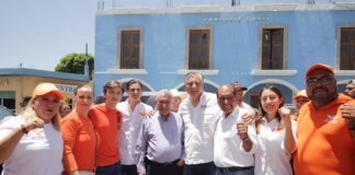 Melquiades Morales respalda la campaña de Fernando Morales en gira por Acajete
