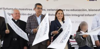 Encabezan Sergio Salomón y Gaby Bonilla trabajos de rehabilitación en Casa de Ángeles