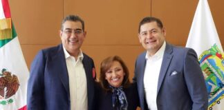 Se reúnen Salomón y Armenta con Lorena Cuellar, para hablar de proyectos Puebla- Tlaxcala