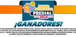 Entrega Edmundo Tlatehui premio al 1ro y 2do lugar del Sorteo Predial 2024