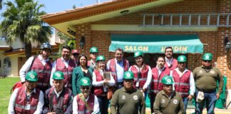 En Huejotzingo, gobernador Cespedes y Javier Aquino Limón encabezan simulacro 2024