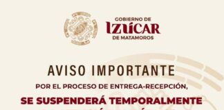 Algunas dependencias del gobierno de Izúcar de Matamoros suspenderán sus servicios por la entrega-recepción