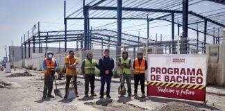 Supervisa Omar Muñoz trabajos del programa“BacheAndo” en Cuautlancingo