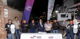 Mejora Lupita Cuautle Torres alumbrado público en San Andrés Cholula
