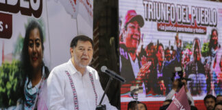 Fernández Noroña respalda proyectos en Puebla y descarta autoatentado