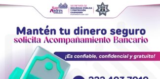 Intensifica Policía de San Andrés Cholula Acompañamiento Bancario