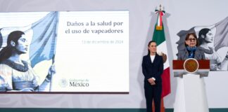 Vapeadores tienen más de 30 sustancias nocivas: Claudia Sheinbaum