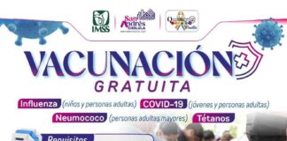 El 18 de diciembre habrá Jornada de Vacunación en el zócalo de San Andrés Cholula