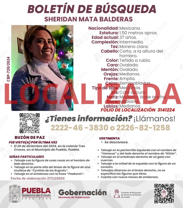 Boletín Localizada