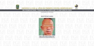 Obtiene la FGE 47 años de prisión contra responsable de feminicidio, violencia familiar y narcomenudeo