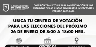 Inicia en Completo Orden la Jornada de Votación en Juntas Auxiliares e Inspectorías de San Andrés Cholula