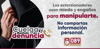 Gobierno Estatal activa campaña en contra de la extorsión