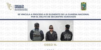 Se vincula a proceso a ex elemento de la Guardia Nacional por el delito de secuestro agravado