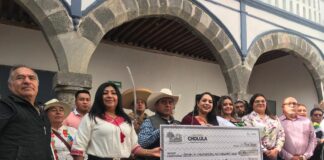 Encabeza Tonantzin Fernández pega de bando del Carnaval de Cholula; estima 7 mdp de derrama económica