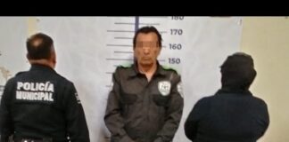 Elementos de la Dirección de Seguridad Publica de Cuautlancingo detienen a un hombre por robo agravado