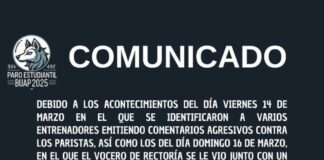 Paristas de la BUAP no permiten reanudación de entrenamientos deportivos