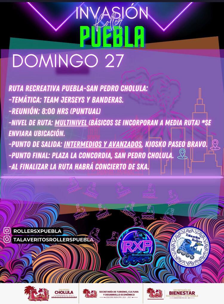 Invita gobierno de Cholula a participar en la Ruta Recreativa Puebla ...