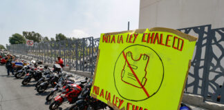 Motociclistas protestan por Ley Chaleco