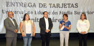 Entrega Rectora Lilia Cedillo tarjetas de la Beca Universal de Educación Media Superior “Benito Juárez”
