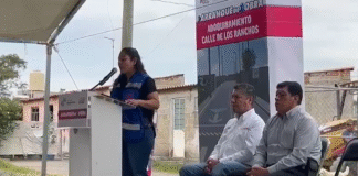 Lupita Cuautle inicia pavimentación en Los Ranchos, Tlaxcalancingo