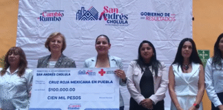 San Andrés Cholula dona 100 mp a la Cruz Roja y anuncian carrera “Todo México Salvando Vidas 2025”