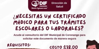 Certificados médicos escolares a bajo costo: DIF Coronango lanza jornada de apoyo familiar