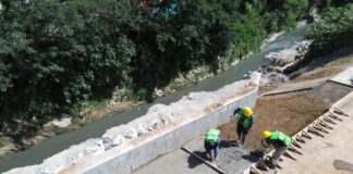 Supervisa Gobierno de la Ciudad construcción de muro de contención en límites del Río Alseseca