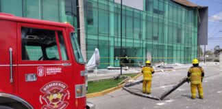 Colapsa techo del CIS de Cuautlancingo tras intensas lluvias; no hay lesionados