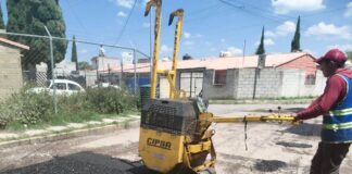 Campaña Capitalina Bacheando Puebla: fortalece la movilidad del transporte público