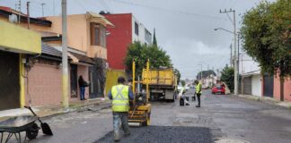 Atiende nuevos puntos de la ciudad la Campaña Capitalina Bacheando Puebla