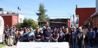 Encabezan Armando Aguirre y Pilar Tototzintle Faena Comunitaria en Misiones de San Francisco
