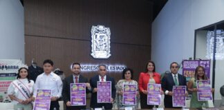 Autoridades de San Miguel Xoxtla presentan cartel oficial de la 33ª Feria de la Chamarra en el Congreso del Estado