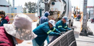 SOSAPACH realiza limpieza en el puente elevado del Distribuidor Vial Cholula