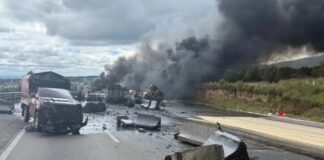 Explosión de pipas provoca cierre total en la México–Puebla