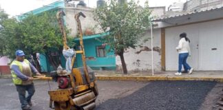 Campaña Capitalina Bacheando Puebla: mantenimiento vial 24/7